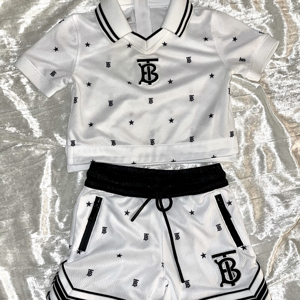 BURBERRY Star Monogram Motif Jersey Shirt & Shorts